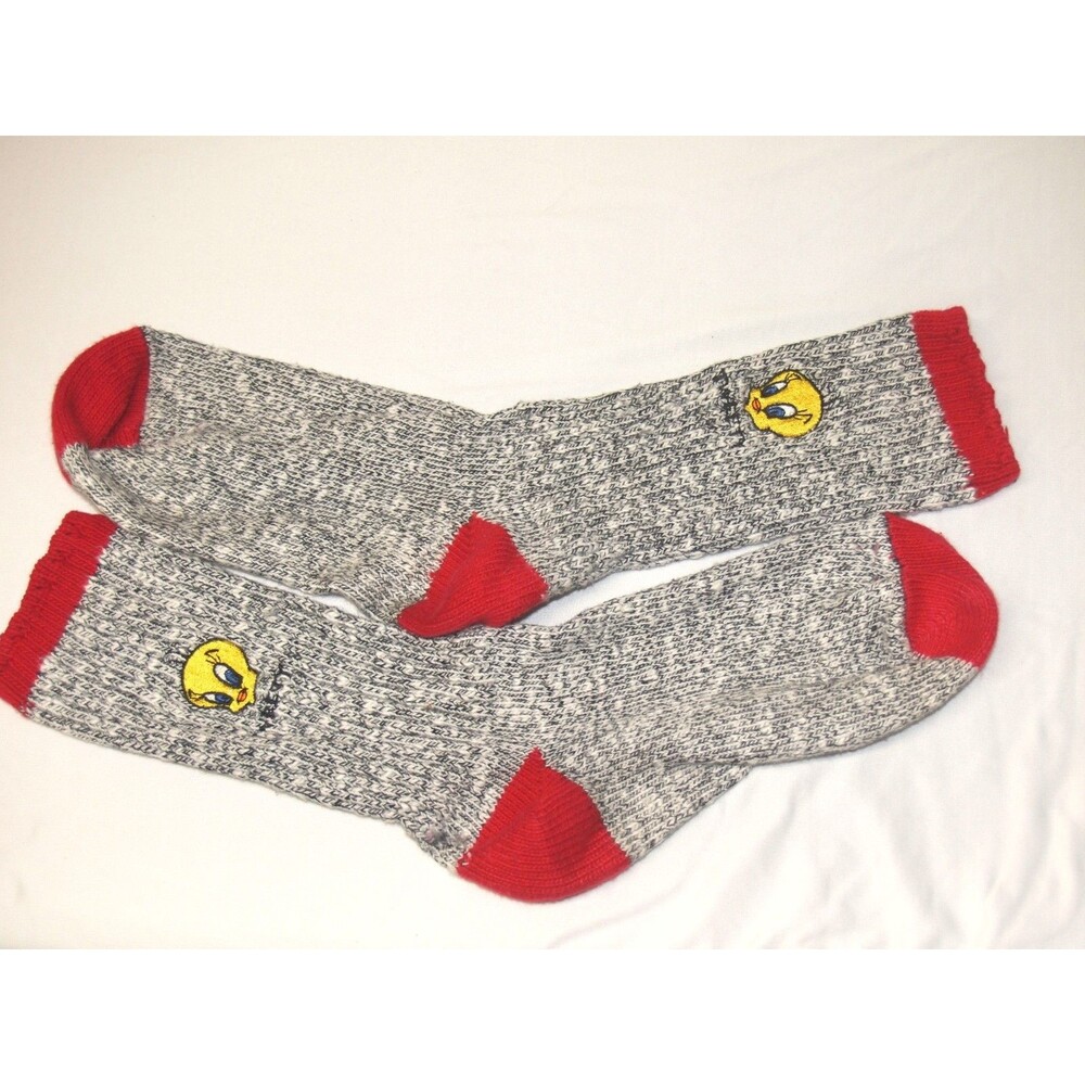 Looney Tunes Tweety Bird Embroidered Socks Women's Mid-Calf Socks 1 Pair